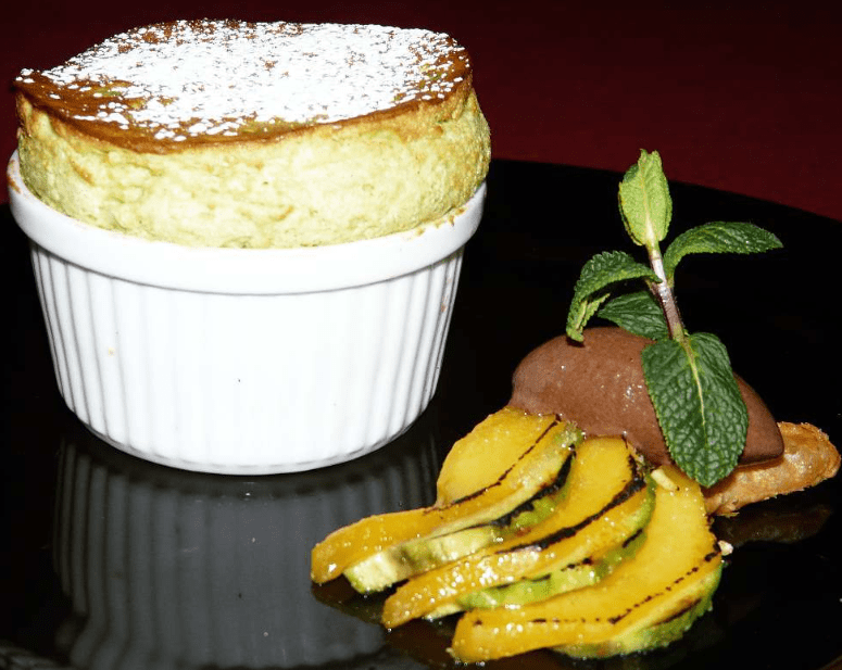 Soufle d'alvocat, vainilla i xocolata...