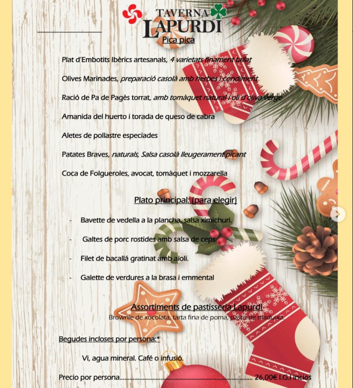Avui us proposem als menús d'empresa de la Taverna Lapurdi.