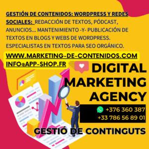 Bienvenido a POSICIONAMIENTO SEO I WORDPRESS SENTMENAT - Tu Socio Estratégico para el Éxito en Línea nacional e internacional 🚀. T.+33786568901 - +33786568901. Info@app-shop.fr En POSICIONAMIENTO SEO I WORDPRESS SENTMENAT, nos enorgullece ser la agencia de referencia en el apasionante mundo del posicionamiento SEO, SEO Local y la gestión de redes sociales. Ubicados en el corazón de Cataluña, tenemos el compromiso de llevar tu negocio al siguiente nivel en el competitivo paisaje digital. 🌐 Expertos en SEO y SEO local: En el centro de nuestra misión se encuentra la optimización de tu presencia en línea. Nuestro equipo de expertos en SEO y SEO local se dedica a perfeccionar tu sitio web, asegurándose de que se destaque en los motores de búsqueda y en especial en Google. Tras decenas de casos exitosos, podemos decir que hemos incrementado facturaciones hasta un 100 %.